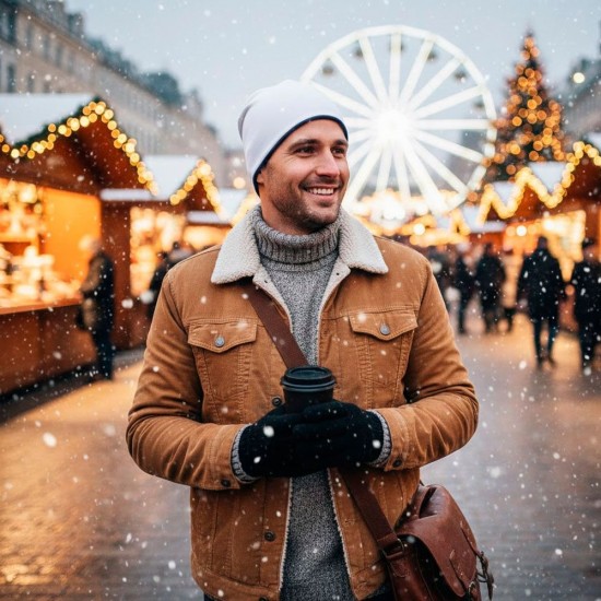 Шапка coFEE Contrasting jersey темно-синій/білий - 3049-14 CO