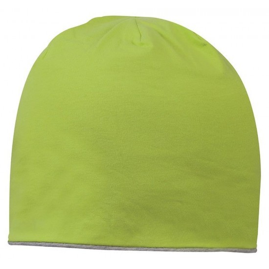 Шапка coFEE Contrasting jersey лайм/попелястий сірий - 3049-19 CO