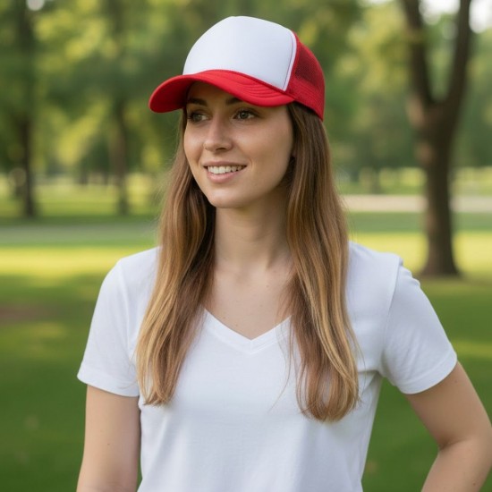 Кепка coFEE Trucker червоний/білий - 4019-5