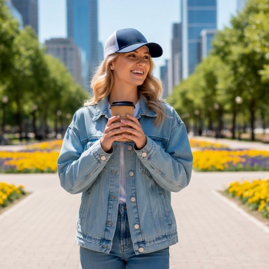 Кепка coFEE New mesh темно-синій/білий - 4021-34