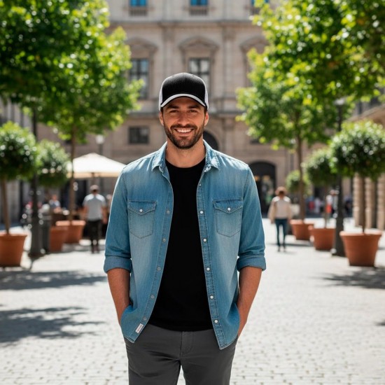 Кепка coFEE New mesh чорний/білий - 4021-36