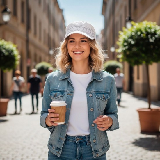 Кепка coFEE Army білий/сірий - 4024-6 CO