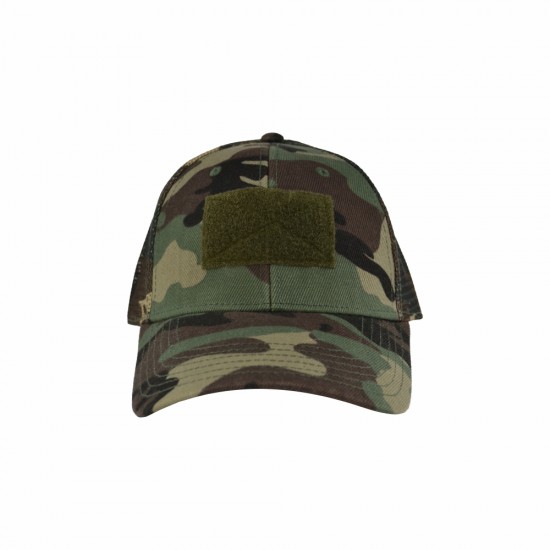 Кепка coFEE Army mesh з липучкою велкро камуфляж зелений - 4038-55 CO-V