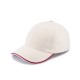 Кепка coFEE Piping кремовий/червоний/білий - 4044-22 CO
