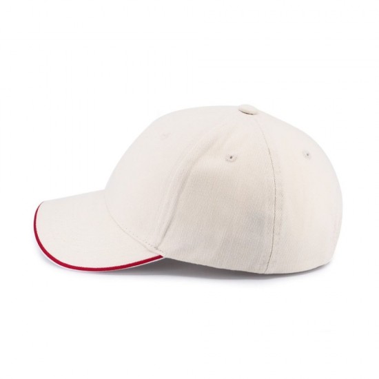 Кепка coFEE Piping кремовий/червоний/білий - 4044-22 CO