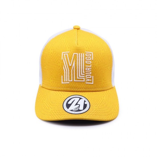 Кепка coFEE Trucker sublimation жовтий/білий - TM001.8