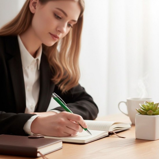 Ручка металева кулькова Easy Gifts New Jersey зелений - 055509