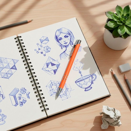 Ручка металева кулькова Easy Gifts New Jersey помаранчевий - 055510