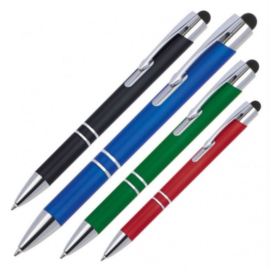 Пластмасова ручка зі стилусом WORLD  - 089205