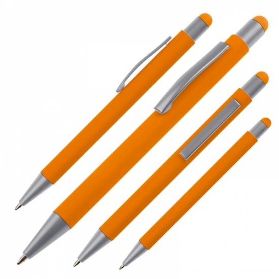 Металева ручка зі стилусом SALT LAKE CITY помаранчевий - 093410