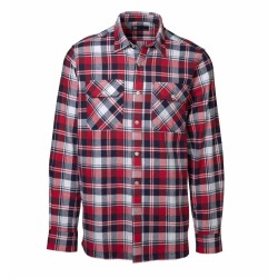 Сорочка в клітинку чоловіча ID на кнопках червоний - 0204330XL