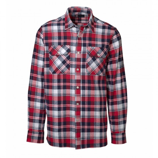 Сорочка в клітинку чоловіча ID на кнопках червоний - 0204330XL