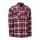 Сорочка в клітинку чоловіча ID на кнопках червоний - 0204330XL