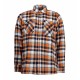 Сорочка в клітинку чоловіча ID на кнопках помаранчевий - 0204350L