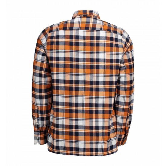 Сорочка в клітинку чоловіча ID на кнопках помаранчевий - 0204350L
