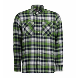 Сорочка в клітинку чоловіча ID на кнопках зелений - 0204530M