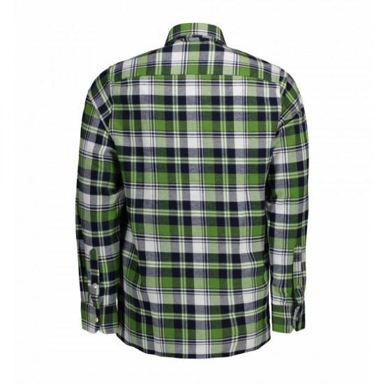 Сорочка в клітинку чоловіча ID на кнопках зелений - 0204530M