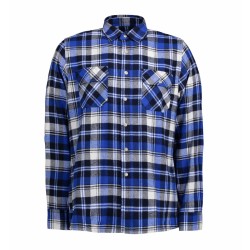 Сорочка в клітинку чоловіча ID на кнопках королівський синій - 0204770S
