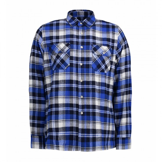Сорочка в клітинку чоловіча ID на кнопках королівський синій - 0204770L