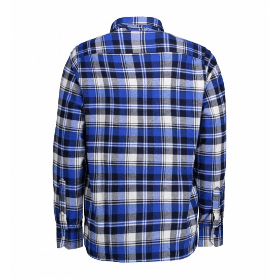 Сорочка в клітинку чоловіча ID на кнопках королівський синій - 0204770L