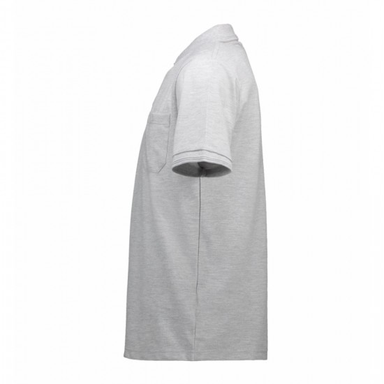 Футболка поло чоловіча PRO Wear з кишенею сірий меланж - 03202105XL Футболка поло чоловіча PRO Wear з кишенею сірий меланж - 03202105XL