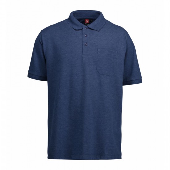 Футболка поло чоловіча PRO Wear з кишенею синій меланж - 03207165XL