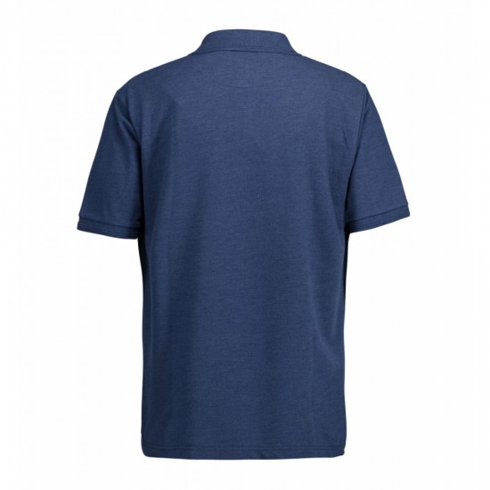 Футболка поло чоловіча PRO WEAR з кишенею синій меланж - 03207164XL