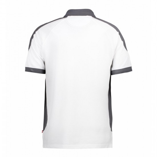 Футболка поло чоловіча PRO Wear з контрастними вставками білий - 0322001XS