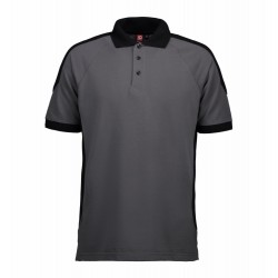 Футболка поло чоловіча PRO Wear з контрастними вставками сріблясто-сірий - 03222655XL