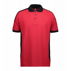 Футболка поло чоловіча PRO Wear з контрастними вставками червоний - 0322330L