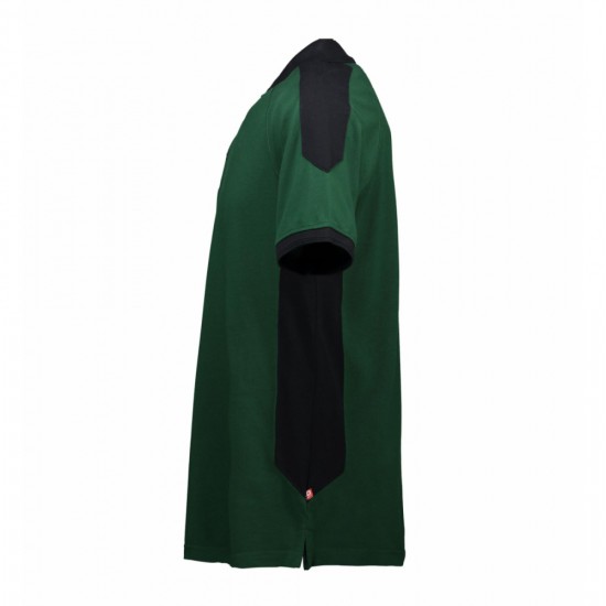 Футболка поло чоловіча PRO Wear з контрастними вставками темно-зелений - 03225903XL