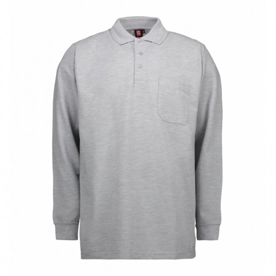 Лонгслів поло чоловічий PRO Wear сірий меланж - 03262104XL