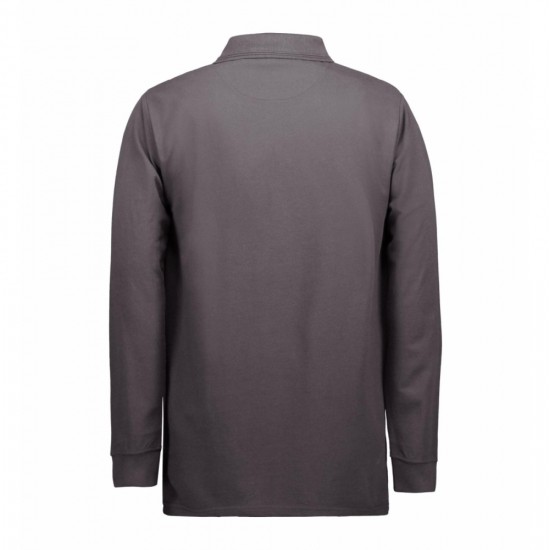 Лонгслів поло чоловічий PRO Wear на кнопках сріблясто-сірий - 0336265XS