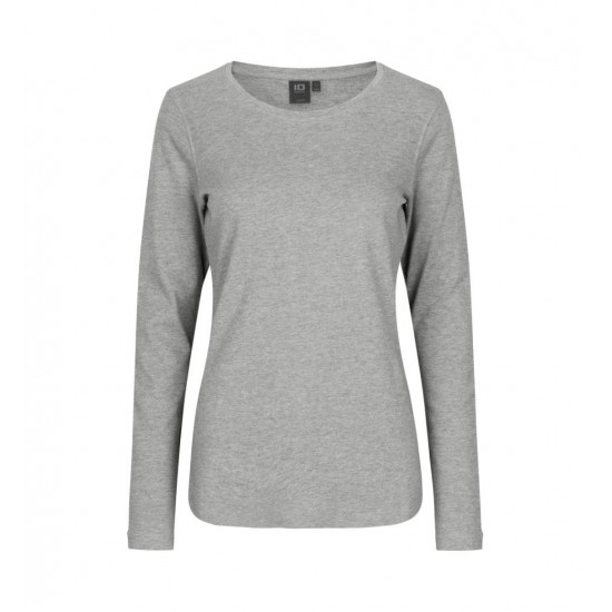 Лонгслів жіночий ID Interlock сірий меланж - 0509210S