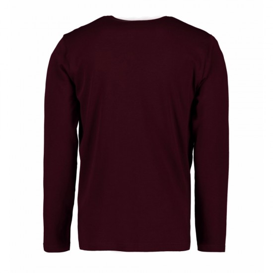 Лонгслів чоловічий ID Interlock темно-бордовий - 0518294S