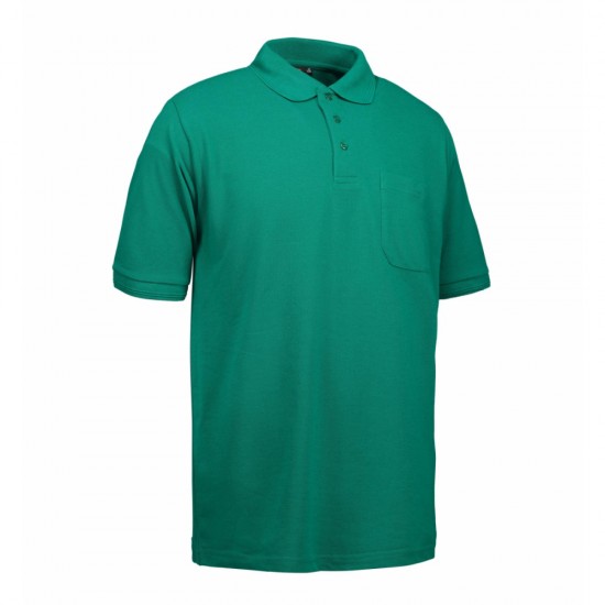 Футболка поло чоловіча ID Classic з кишенею зелений - 0520530XXL