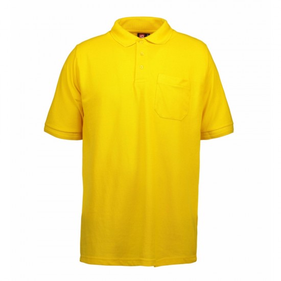 Футболка поло чоловіча ID CLASSIC з кишенею жовтий - 0520370XL