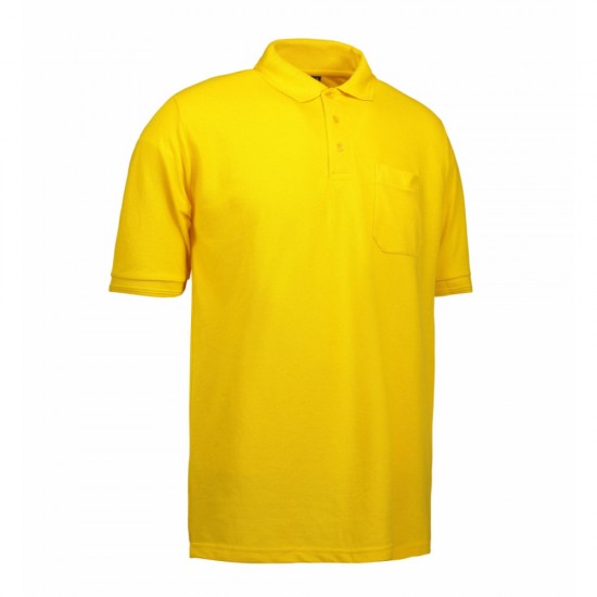 Футболка поло чоловіча ID CLASSIC з кишенею жовтий - 0520370S