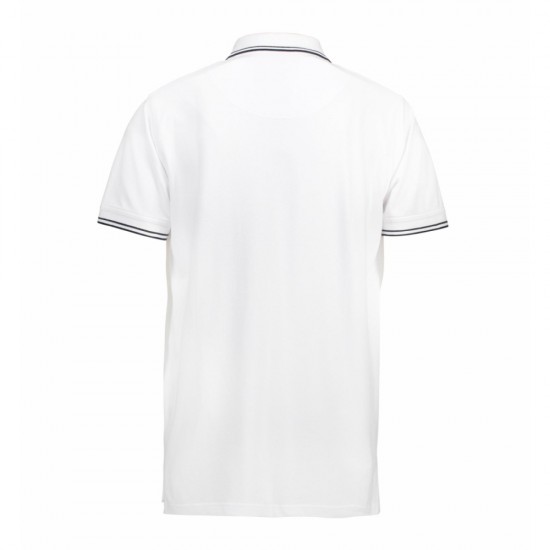 Футболка поло чоловіча ID Stretch з контрастними вставками білий - 05220013XL Футболка поло чоловіча ID Stretch з контрастними вставками білий - 05220013XL