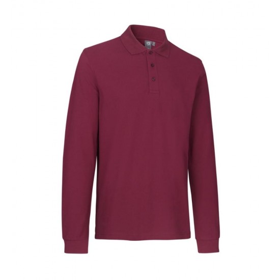 Лонгслів поло чоловіча ID Stretch бордовий - 0544345XS
