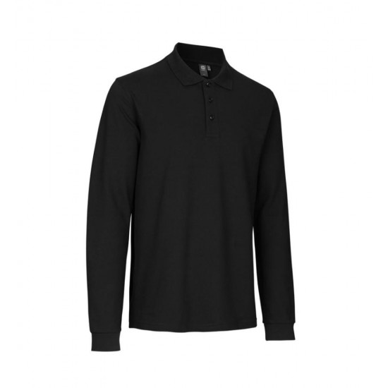 Лонгслів поло чоловіча ID Stretch чорний - 05449005XL