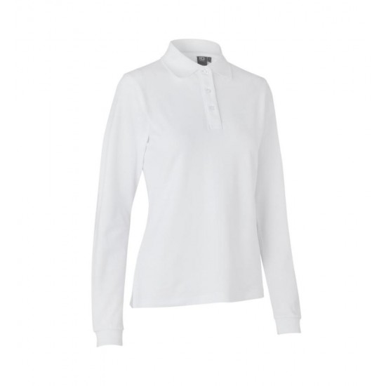 Лонгслів поло жіноча ID Stretch білий - 0545001L