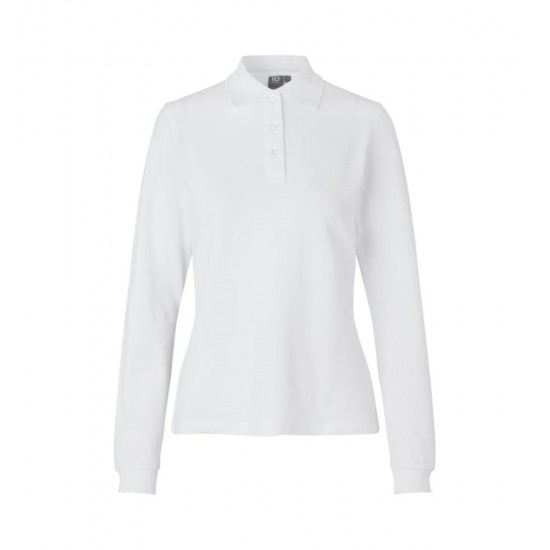 Лонгслів поло жіноча ID Stretch білий - 0545001L