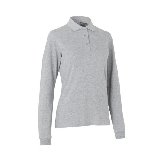 Лонгслів поло жіноча ID Stretch сірий меланж - 0545210L Лонгслів поло жіноча ID Stretch сірий меланж - 0545210L