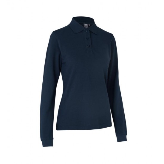 Лонгслів поло жіноча ID Stretch темно-синій - 0545790L