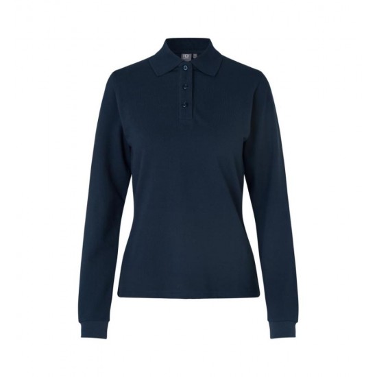 Лонгслів поло жіноча ID Stretch темно-синій - 0545790L