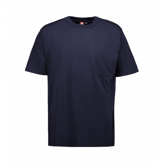 Футболка чоловіча ID T-Time з кишенею темно-сіній - 0550790XXL