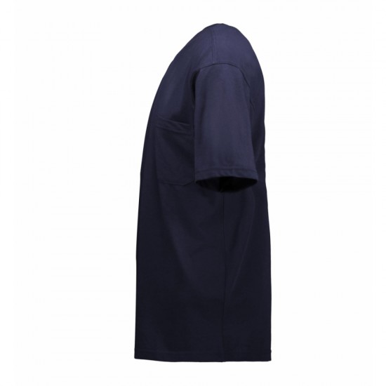 Футболка чоловіча ID T-Time з кишенею темно-сіній - 0550790XXL