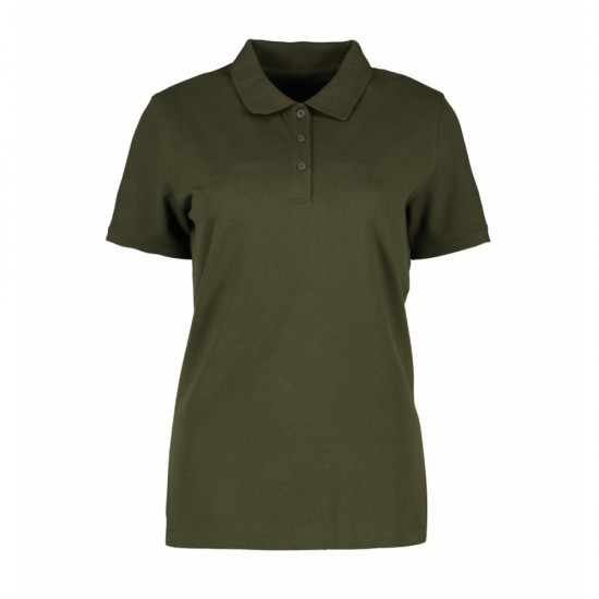 Футболка поло жіноча ID Organic оливковий - 0587570S
