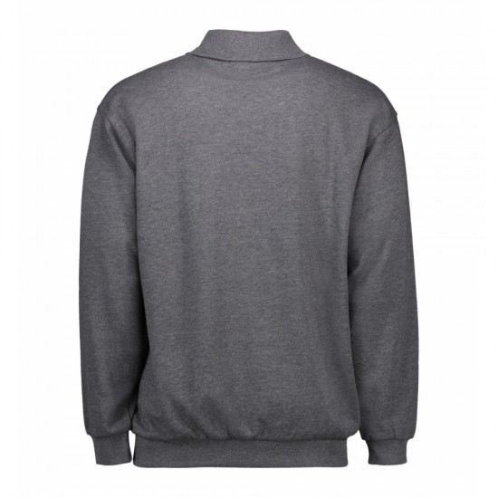 Світшот з коміром поло чоловічий ID Classic антрацит меланж - 06012304XL
